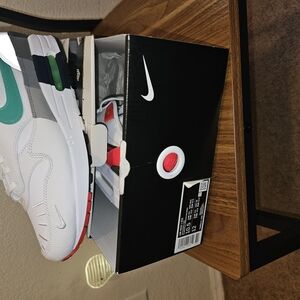 Nike White and Green Sneakers